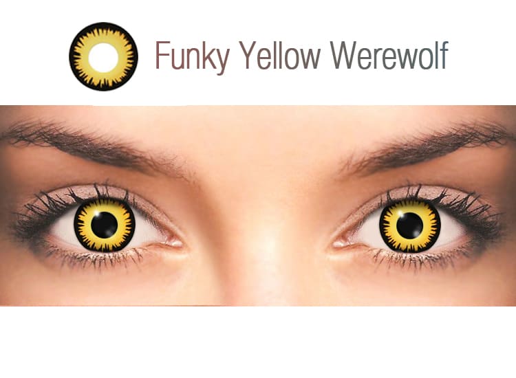 Funky Yellow werewolf Cosplay Lenses